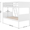 image:imageFlash Furniture Dallas TwinOverTwin Convertible Wood Bunk Bed Slatted Wood Kids Bunk Bed Frame with Ladder No Box Spring Needed WhiteWhite