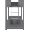 image:imageFlash Furniture Dallas TwinOverTwin Convertible Wood Bunk Bed Solid Wood Kids Bunk Bed Frame with Ladder No Box Spring Needed GrayGrey