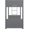 image:imageFlash Furniture Dallas TwinOverTwin Convertible Wood Bunk Bed Solid Wood Kids Bunk Bed Frame with Ladder No Box Spring Needed GrayGrey