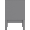 image:imageFlash Furniture Dallas Wood Nightstand Side Table Kids Bedroom End Table with 2 Storage Drawers Cutout Handles Smooth Ball Bearing Slides WhiteGrey
