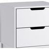 image:imageFlash Furniture Dallas Wood Nightstand Side Table Kids Bedroom End Table with 2 Storage Drawers Cutout Handles Smooth Ball Bearing Slides WhiteWhite