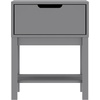 image:imageFlash Furniture Dallas Wood Nightstand Side Table Kids Bedroom End Table with Storage Drawer and Shelf Cutout Handle Smooth Ball Bearing Slides GrayGrey