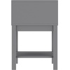 image:imageFlash Furniture Dallas Wood Nightstand Side Table Kids Bedroom End Table with Storage Drawer and Shelf Cutout Handle Smooth Ball Bearing Slides GrayGrey