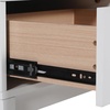 image:imageFlash Furniture Dallas Wood Nightstand Side Table Kids Bedroom End Table with Storage Drawer and Shelf Cutout Handle Smooth Ball Bearing Slides GrayWhite