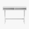 image:imageFlash Furniture Darla Computer Desk  White Home Office Desk with Storage Drawer  42 Long Writing Desk for BedroomWhite