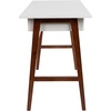 image:imageFlash Furniture Darla Computer Desk  White Home Office Desk with Storage Drawer  42 Long Writing Desk for BedroomWhiteWalnut