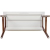 image:imageFlash Furniture Darla Computer Desk  White Home Office Desk with Storage Drawer  42 Long Writing Desk for BedroomWhiteWalnut