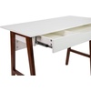 image:imageFlash Furniture Darla Computer Desk  White Home Office Desk with Storage Drawer  42 Long Writing Desk for BedroomWhiteWalnut