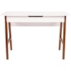 image:imageFlash Furniture Darla Computer Desk  White Home Office Desk with Storage Drawer  42 Long Writing Desk for BedroomWhiteWalnut