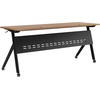 image:imageFlash Furniture Davis Commercial Nesting Flip Training Table HeavyDuty Steel Frame and YLegs Modesty Panel 1 Thick Tabletop 60 x 24 Gray TopGray FrameWalnut TopBlack Frame
