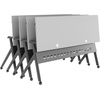 image:imageFlash Furniture Davis Commercial Nesting Flip Training Table HeavyDuty Steel Frame and YLegs Modesty Panel 1 Thick Tabletop 60 x 24 Gray TopGray FrameGray TopGray Frame