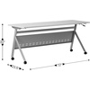 image:imageFlash Furniture Davis Commercial Nesting Flip Training Table HeavyDuty Steel Frame and YLegs Modesty Panel 1 Thick Tabletop 60 x 24 Gray TopGray FrameGray TopGray Frame