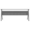 image:imageFlash Furniture Davis Commercial Nesting Flip Training Table HeavyDuty Steel Frame and YLegs Modesty Panel 1 Thick Tabletop 60 x 24 Gray TopGray FrameWhite TopGray Frame
