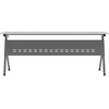 image:imageFlash Furniture Davis Commercial Nesting Flip Training Table HeavyDuty Steel Frame and YLegs Modesty Panel 1 Thick Tabletop 60 x 24 Gray TopGray FrameGray TopGray Frame