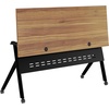image:imageFlash Furniture Davis Commercial Nesting Flip Training Table HeavyDuty Steel Frame and YLegs Modesty Panel 1 Thick Tabletop 60 x 24 Gray TopGray FrameWalnut TopBlack Frame