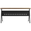 image:imageFlash Furniture Davis Commercial Nesting Flip Training Table HeavyDuty Steel Frame and YLegs Modesty Panel 1 Thick Tabletop 60 x 24 Gray TopGray FrameWalnut TopBlack Frame