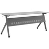 image:imageFlash Furniture Davis Commercial Nesting Flip Training Table HeavyDuty Steel Frame and YLegs Modesty Panel 1 Thick Tabletop 60 x 24 Gray TopGray FrameGray TopGray Frame