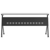image:imageFlash Furniture Davis Commercial Nesting Flip Training Table HeavyDuty Steel Frame and YLegs Modesty Panel 1 Thick Tabletop 60 x 24 Gray TopGray FrameWhite TopBlack Frame