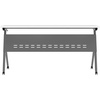 image:imageFlash Furniture Davis Commercial Nesting Flip Training Table HeavyDuty Steel Frame and YLegs Modesty Panel 1 Thick Tabletop 60 x 24 Gray TopGray FrameWhite TopGray Frame