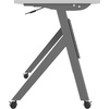 image:imageFlash Furniture Davis Commercial Nesting Flip Training Table HeavyDuty Steel Frame and YLegs Modesty Panel 1 Thick Tabletop 60 x 24 Gray TopGray FrameGray TopGray Frame