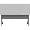 image:imageFlash Furniture Davis Commercial Nesting Flip Training Table HeavyDuty Steel Frame and YLegs Modesty Panel 1 Thick Tabletop 60 x 24 Gray TopGray FrameGray TopGray Frame