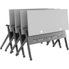 image:imageFlash Furniture Davis Commercial Nesting Flip Training Table HeavyDuty Steel Frame and YLegs Modesty Panel 1 Thick Tabletop 60 x 24 Gray TopGray FrameGray TopGray Frame