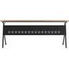 image:imageFlash Furniture Davis Commercial Nesting Flip Training Table HeavyDuty Steel Frame and YLegs Modesty Panel 1 Thick Tabletop 60 x 24 Gray TopGray FrameWalnut TopBlack Frame