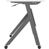 image:imageFlash Furniture Davis Commercial Nesting Flip Training Table HeavyDuty Steel Frame and YLegs Modesty Panel 1 Thick Tabletop 60 x 24 Gray TopGray FrameWhite TopGray Frame