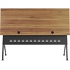 image:imageFlash Furniture Davis Commercial Nesting Flip Training Table HeavyDuty Steel Frame and YLegs Modesty Panel 1 Thick Tabletop 60 x 24 Gray TopGray FrameWalnut TopBlack Frame