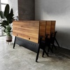 image:imageFlash Furniture Davis Commercial Nesting Flip Training Table HeavyDuty Steel Frame and YLegs Modesty Panel 1 Thick Tabletop 60 x 24 Gray TopGray FrameWalnut TopBlack Frame