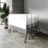 image:imageFlash Furniture Davis Commercial Nesting Flip Training Table HeavyDuty Steel Frame and YLegs Modesty Panel 1 Thick Tabletop 60 x 24 Gray TopGray FrameWhite TopGray Frame