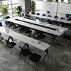 image:imageFlash Furniture Davis Commercial Nesting Flip Training Table HeavyDuty Steel Frame and YLegs Modesty Panel 1 Thick Tabletop 60 x 24 Gray TopGray FrameGray TopBlack Frame
