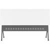 image:imageFlash Furniture Davis Commercial Nesting Flip Training Table HeavyDuty Steel Frame and YLegs Modesty Panel 1 Thick Tabletop 60 x 24 Gray TopGray FrameWhite TopGray Frame