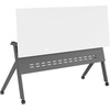image:imageFlash Furniture Davis Commercial Nesting Flip Training Table HeavyDuty Steel Frame and YLegs Modesty Panel 1 Thick Tabletop 60 x 24 Gray TopGray FrameWhite TopGray Frame