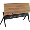 image:imageFlash Furniture Davis Commercial Nesting Flip Training Table HeavyDuty Steel Frame and YLegs Modesty Panel 1 Thick Tabletop 60 x 24 Gray TopGray FrameWalnut TopBlack Frame