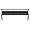 image:imageFlash Furniture Davis Commercial Nesting Flip Training Table HeavyDuty Steel Frame and YLegs Modesty Panel 1 Thick Tabletop 60 x 24 Gray TopGray FrameWalnut TopBlack Frame
