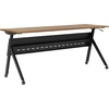 image:imageFlash Furniture Davis Commercial Nesting Flip Training Table HeavyDuty Steel Frame and YLegs Modesty Panel 1 Thick Tabletop 60 x 24 Gray TopGray FrameWalnut TopBlack Frame