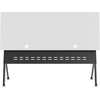 image:imageFlash Furniture Davis Commercial Nesting Flip Training Table HeavyDuty Steel Frame and YLegs Modesty Panel 1 Thick Tabletop 60 x 24 Gray TopGray FrameGray TopBlack Frame