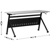 image:imageFlash Furniture Davis Commercial Nesting Flip Training Table HeavyDuty Steel Frame and YLegs Modesty Panel 1 Thick Tabletop 60 x 24 Gray TopGray FrameGray TopBlack Frame