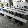 image:imageFlash Furniture Davis Commercial Nesting Flip Training Table HeavyDuty Steel Frame and YLegs Modesty Panel 1 Thick Tabletop 60 x 24 Gray TopGray FrameGray TopGray Frame