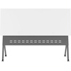 image:imageFlash Furniture Davis Commercial Nesting Flip Training Table HeavyDuty Steel Frame and YLegs Modesty Panel 1 Thick Tabletop 60 x 24 Gray TopGray FrameWhite TopGray Frame