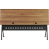 image:imageFlash Furniture Davis Commercial Nesting Flip Training Table HeavyDuty Steel Frame and YLegs Modesty Panel 1 Thick Tabletop 60 x 24 Gray TopGray FrameWalnut TopBlack Frame
