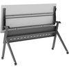 image:imageFlash Furniture Davis Commercial Nesting Flip Training Table HeavyDuty Steel Frame and YLegs Modesty Panel 1 Thick Tabletop 60 x 24 Gray TopGray FrameGray TopGray Frame