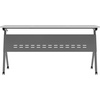 image:imageFlash Furniture Davis Commercial Nesting Flip Training Table HeavyDuty Steel Frame and YLegs Modesty Panel 1 Thick Tabletop 60 x 24 Gray TopGray FrameGray TopGray Frame