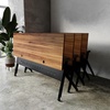 image:imageFlash Furniture Davis Commercial Nesting Flip Training Table HeavyDuty Steel Frame and YLegs Modesty Panel 1 Thick Tabletop 60 x 24 Gray TopGray FrameWalnut TopBlack Frame