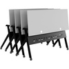 image:imageFlash Furniture Davis Commercial Nesting Flip Training Table HeavyDuty Steel Frame and YLegs Modesty Panel 1 Thick Tabletop 60 x 24 Gray TopGray FrameGray TopBlack Frame