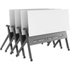 image:imageFlash Furniture Davis Commercial Nesting Flip Training Table HeavyDuty Steel Frame and YLegs Modesty Panel 1 Thick Tabletop 60 x 24 Gray TopGray FrameWhite TopGray Frame