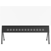 image:imageFlash Furniture Davis Commercial Nesting Flip Training Table HeavyDuty Steel Frame and YLegs Modesty Panel 1 Thick Tabletop 60 x 24 Gray TopGray FrameWhite TopBlack Frame