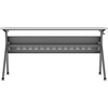 image:imageFlash Furniture Davis Commercial Nesting Flip Training Table HeavyDuty Steel Frame and YLegs Modesty Panel 1 Thick Tabletop 60 x 24 Gray TopGray FrameGray TopGray Frame