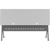 image:imageFlash Furniture Davis Commercial Nesting Flip Training Table HeavyDuty Steel Frame and YLegs Modesty Panel 1 Thick Tabletop 60 x 24 Gray TopGray FrameGray TopGray Frame